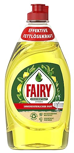 Fairy Ultra Konzentrat Zitrone Handgeschirrspülmittel 450ML Mit Effektiver Formel Für Perfekt Sauberes Geschirr, Beeindruckende Fettlösekraft