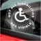 Platinum Place 1 x Sticker Not All Disabilities Are VISIBLE Sign Car Disabled Window Badge Blue Holder Awareness Notice Driver Vehicle Disability Wheelchair White on Clear ROUND 100mm D30