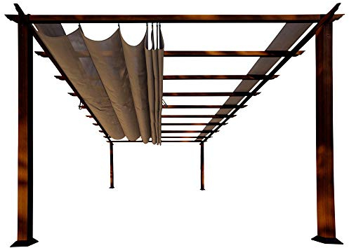 Paragon Pavillon Überdachung Gazebo Florenz 11x16 dunkelbraun inklusive Sonnensegel