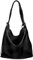 Caspar 2in1 Große Leder Rucksack Schultertasche XL Elegante Damen Handtasche - PREMIUM LINE - Modell No.786 - Made in Italy, Farbe:schwarz, Accessoires:One Size