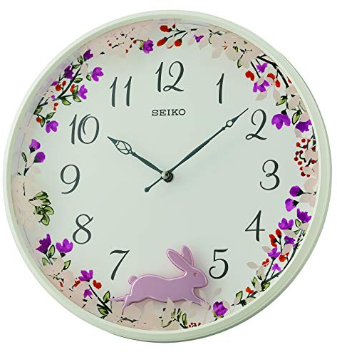 Seiko Wanduhr Pendel weiß Kunststoff Pendel QXC238W