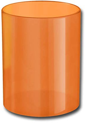 ELAMI Lot de 10 Pots à Crayon Plastique Orange