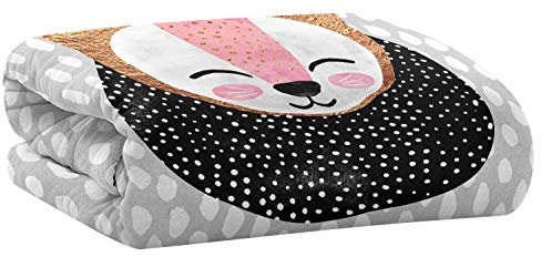 PICANOVA Gallery of Innovative Art – Kuscheldecke Extraweiche Decke – Premiumqualität Plüsch 525g/qm – Cat Fox 150x100cm – Von Elisabeth Fredriksson