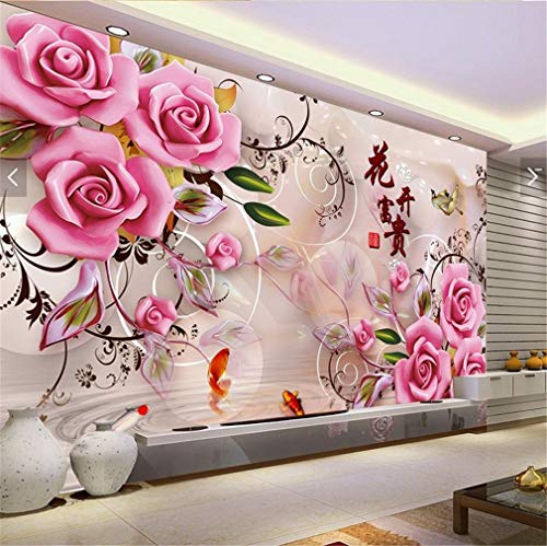Deike Mild 5D Diamant Painting Kit Full Bohrer Rose Diamond Painting Strass Malerei Handgemachtes Wohnzimmer Schlafzimmer Wanddekoration (120x50cm)