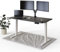 DESKSPACE PRO Elektrisch höhenverstellbarer Schreibtisch - 140x70 cm Schwarze Tischplatte, Ergonomischer Stehpult mit Memory Funktion & Kollisionschutz, Weißes elektrisches Gestell mit Ladebuchse