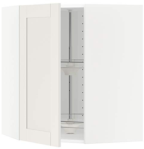 METOD Eckwandschrank mit Karussell 67,5x67,5x80cm weiß/sävedal weiß
