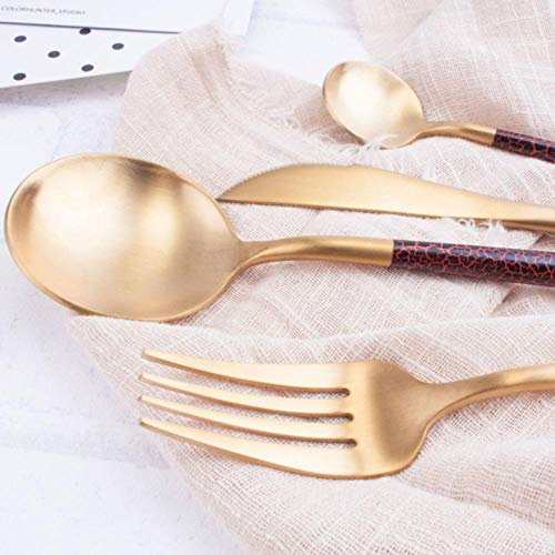 Set di posate fucsia grano set di 4 include coltello, forchetta, cucchiaio, uso domestico, in acciaio inox, set di posate adatto per cucina, feste, campeggio multiuso