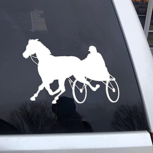 myrockshirt Trabrennen Traber Pferdesport 15 cm Aufkleber Autoaufkleber Sticker ohne Hintergrund Auto PKW Lack Scheibe