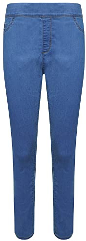 UC Womens Ex New Look Skinny Summer Jeggings Ladies Mid Rise Ankle Grazer Jeans (Light, 12)