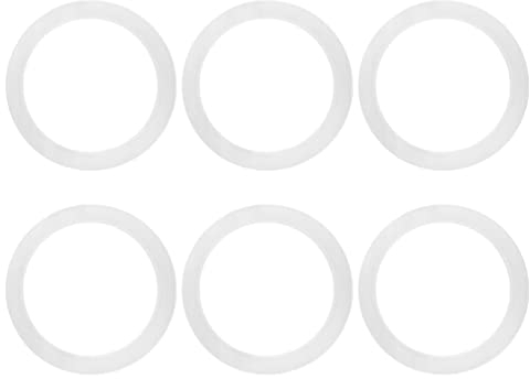 Cabilock 6 STK Kanne Kaffeekanne Zubehör Espressokocher Ersatzteil Silikonring Für Kaffeemaschine Flachdichtung Espressokochfeld Espresso-zubehör Kieselgel Weiß Kaffeetasse Küchenwaren