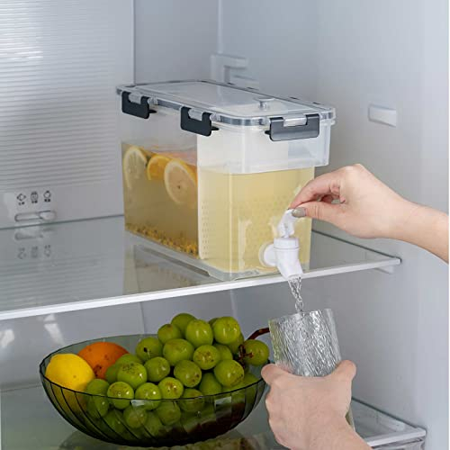 ZGOEK Distributeur de boissons en plastique de 3,5 l avec robinet pour fête en plein air et usage quotidien