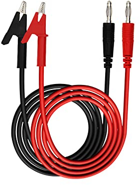 Multimeter Messleitungen 4mm Bananenstecker Krokodilklemme Prüfspitze Kabel Multimeter Messkabel für Digital Multimeter Elektrische Prüfung,Rot und Schwarz,1000V 15A
