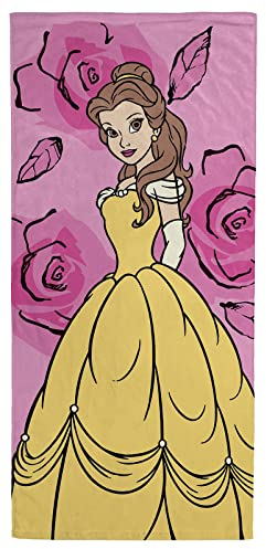 Jay Franco Disney Princess Belle Rosen 71cm x 147cm Strandtuch aus 100% Baumwollfrottee