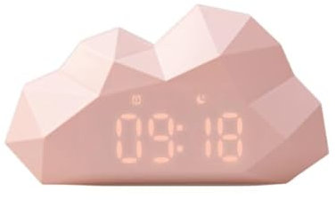 Mobility on Board Réveil Digital Enfant Mini Cloudy - Rose