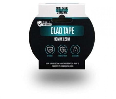 Walther Strong Clad Tape 50mm x 20m. Superior Non-Butyl Sealant Tape. Superior EPDM Tape Replacement. Flashing Tape For Roofing. UV Stable Watertight Weatherproof Sealant Tape. Butyl Tape Replacement