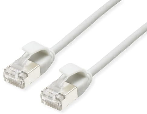 ROLINE Câble Patch U/FTP DataCenter Cat.6A (Class EA), LSOH, Slim, Blanc, 0,3 m