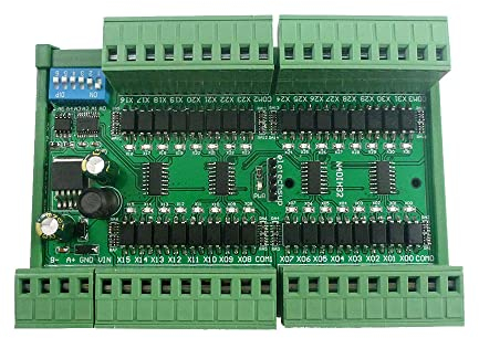 32-Kanal-Relais-Modul PNP NPN Isolierter Digitaleingang RS485 Modbus Rtu Steuermodul DC 12V 24V PLC Schalter Mengenerfassung Controller Board (NPN With Case)