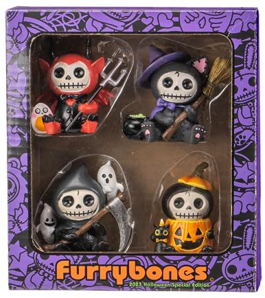 Pacific Trading Furrybones Halloween Figuren 4er Set Tischdeko
