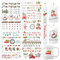 BETESSIN 4x Kerzen Tattoos Folie Weihnachten Kerzen Aufkleber Kerzentattoo Rub On Sticker Weihnachten Bunt Kerzenfolie Kerzensprüche Kerzensticker für Stabkerze Kerzen Tasse DIY Geschenk