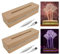 Gotrain Rechteckiger Lichtsockel aus Holz, 7 Farben, LED-Display-Sockel, Helligkeit, verstellbar, bunt, mit USB-Kabel für Acryl, Kristall, Glasharz, Kunst, 2 Stück