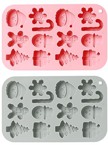 ABOOFAN 2st Backform Lebkuchen-silikonform Weihnachtsformen Aus Silikon Formen Für Weihnachtssüßigkeiten Schokoladenformen Aus Silikon Lebkuchenform Süssigkeit 3d Nachtisch Kieselgel
