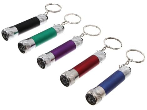 OSALADI 2sets Schlüsselanhänger Taschenlampe Rot Grün Schwarz Kreative Schlüssel Für Männer Frauen 5 Stücke * 2