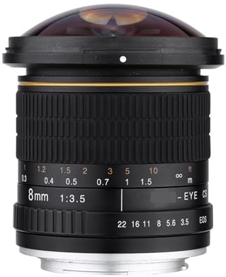 8mm F/3.0 Aspherical Circular Camera Lens Ultra Wide Fisheye Lens, For Canon DSLR 550D 650D 750D 77D 80D 1100D Cameras