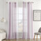 MIULEE Cortinas Salon Modernas con Rayas Blanco y Lavanda, Bonitas Cortinas Dormitorio Juvenil con Ojales, Translucidas Visillos para Ventanas Habitacion, Visillos Salón 2 Piezas, 2X A140xL245CM