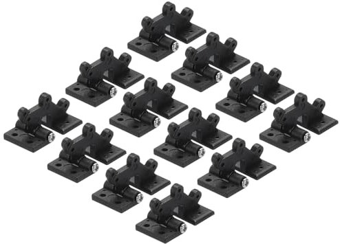 sourcing map Lot de 12 charnières réglables de 3,1 x 1,5 cm pour modèles d'avion RC
