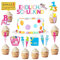13 Stück Tortendeko Einschulung,Cake Topper Einschulung Mädchen,Kuchendeko Schulanfang,Kuchen Deko Einschulung für Schulkind Geschenk und Einschulung Party Torten Deko（Einhorn）