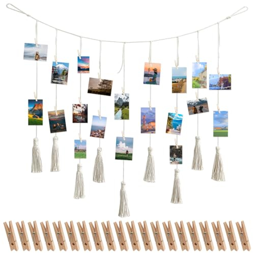 Porte Photo Mural, 100*70cm Cadre Photo Pele Mele Photo, Accroche Support Photo Mural, Accroche Photo, Grand Cadre Photo Mural, Convient à Déco Murale, Déco Maison et Cadeau Mariage Anniversaire