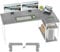 TRIUMPHKEY Eckschreibtisch mit Ablagefächern, umkehrbarer L-förmiger Schreibtisch, Arbeitstisch, Computerschreibtisch, Ecktisch, für Büro, Wohnzimmer，160cm,Grau