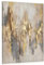 70 x 50cm Große Canvas Gemälde Goldene Strukturen – Exquisite Abstrakte Kunst auf Neutralem Hintergrund für Home Hotel Office Wanddekoration