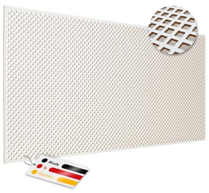 PEGBOARD - VALENCIA Lochwand 122 x 61 x 0,3 cm MDF Holzplatte weiß lackiert - Deutsches Produkt - Heizkörperverkleidung, Türfüllung, Paravent oder Lüftungsgitter - Dekorative Lochplatte [Maxipack]