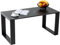 Couchtisch - Wohnzimmertisch Modern Perfekt für Büro oder Wohnzimmer - Rechteckiger Kaffeetisch im modernen Stil 105x50x49 cm, Mittel- oder Beistelltisch für Tee und Kaffee, Schwarzer Marmor