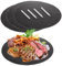 4 taglieri rotondi in ardesia da 28 x 28 cm, piatti in pietra nera, vassoi da portata, vassoio da portata, con pietra ollare, lavagnetta per carne, antipasti, frutta secca