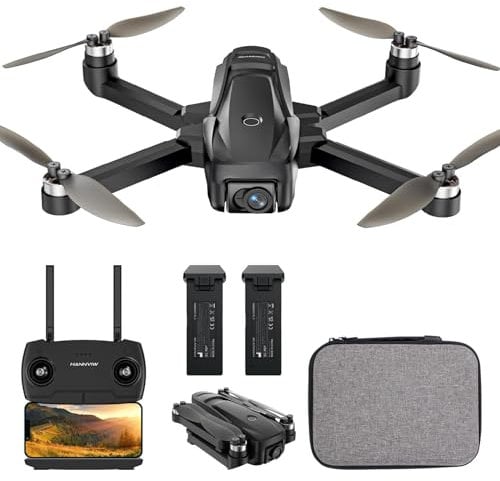 HANNVIW H330S GPS Drones with Camera for Adults 4K, Professional Video Transmission Drone, Under 249g, RC Quadcopter with Brushless Motor, Auto Return Home, Optical Flow, Gift for Beginner