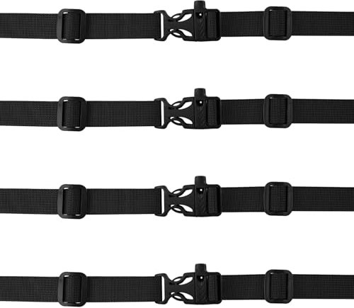 MOLENCO Backpack Chest Strap 4 Pcs, Chest Strap for Backpack with Quick Release Buckle, Adjustable Backpack Universal Chest Belt for School Bag, Hiking, Jogging(Black)