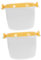 TOPBATHY 2 Pz cuociriso a vapore piccola macchina per il riso pentole per microonde scaldavivande portatile scalda alimenti portatile lunch box cuociriso mini piccolo cuociriso pp Yellow