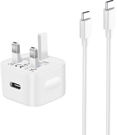 For iPhone 15 Fast Charger, 2024 New Upgrade [MFi Certified] 20W PD USB C Charger Plug with 6.6FT USB C to C Cable for iPhone 15/15 Plus/15 Pro/15 Pro Max,iPad Pro/Mini, USB C Charger UK Power Adapter
