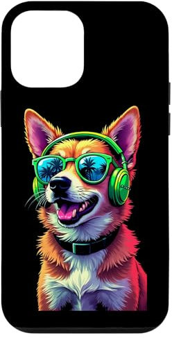 Custodia per iPhone 12 mini Cuffie colorate per cani