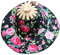 Maxtonser Foldable Hand Fan for Sun Hat Women Sunhat Hat with 2 in 1 Foldable Chinese Frame Floral Printed 6