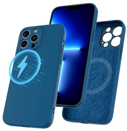 Garegce Coque magnétique pour iPhone 13 Pro Max, compatible avec MagSafe, résistante aux chocs et aux rayures, en silicone TPU, ultra fin, résistant aux rayures, pour iPhone 13 Pro Max, 6,7