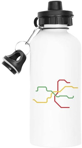 Udaytee Prager Metro Wasserflasche, Weiße Trinkflasche