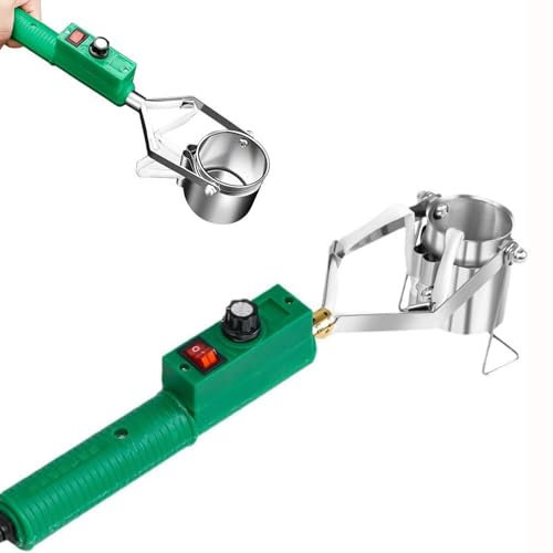 Pot de fusion de plomb portatif,creusets à souder for four de fusion électrique portable 1000/1500g avec poignée, plage de température 150-450℃,outils de soudage à l'étain for moules poids pêche(500w)