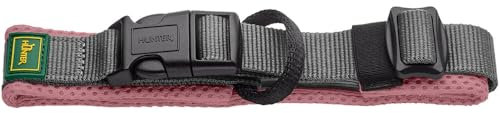 HUNTER Halsband Maldon, Farbe: rosa, atmungsaktives Mesh, Robustes Nylon, lautlos & allergikerfreundlich, Zugentlastung, integriertes Adresslabel, besonders leicht, Größe: S