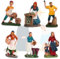JANDTEK Krippenfiguren Weihnachten - Krippenportal 6 Stück - Krippenfiguren Weihnachten 13 cm - Dorf für Weihnachtsgeburt - Krippenfiguren Weihnachtskrippe (Handwerk Mann / Frau 13 cm)