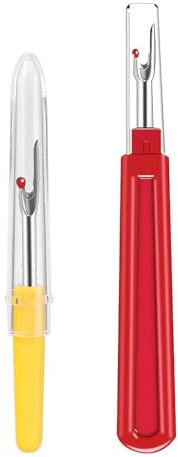 YUGUOLAN 2 Stück Nahttrenner Profi, Nahtauftrenner, Auftrenner Für Nähte, Nähen Nahttrenner, 2 Größen Trennwerkzeug Für Bündchen, Nähte, Taschen, Nähen, Und Näherzeugnisse (Gelb, Rot)