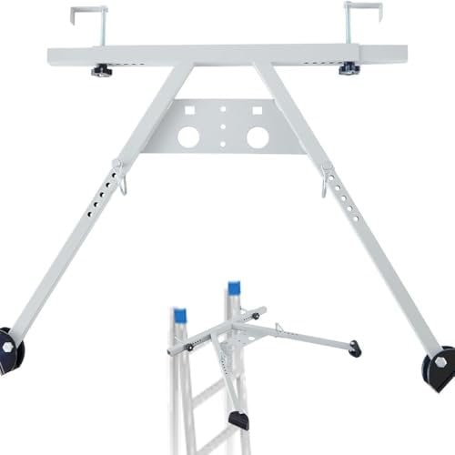 aleawol Ladder Standoff Stabiliser, Non-Slip Roof Stabiliser Ladder Fixing Bracket, Adjustable Heavy Duty Steel Extension Ladders Standoff Accessories for Roof Maintenance Painting Gutter Cleaning