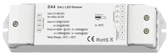 Controller LED DC12-48V Dimmer LED DALI a tensione costante da 1/4 canali Uscita DA1/4 Dimmer P Push Dim Protezione multipla(DA4)